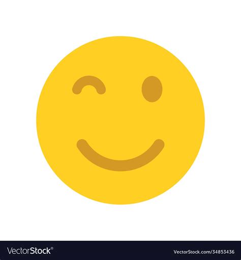 Yellow happy face emoji face Royalty Free Vector Image