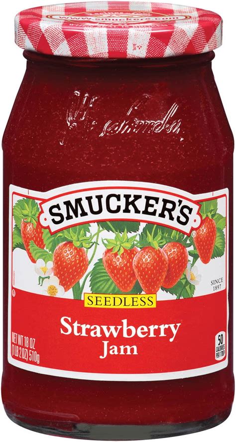 Smuckers Jam Seedless 18 Oz Pack Of 4 Strawberry