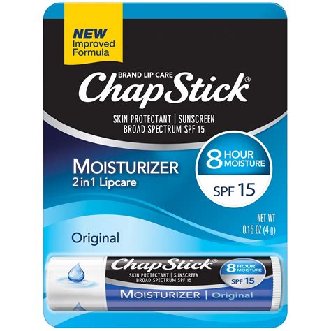 Chapstick Moisturizer Original Flavor 015 Ounce Lip Balm Tube Skin