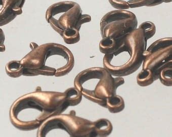 5 5 X 10 Mm Antique Copper Lobster Clasps 1 Etsy