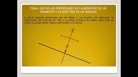 TEMA 13 USO DE LAS PROPIEDADES DE LA MEDIATRIZ DE UN SEGMENTO Y LA