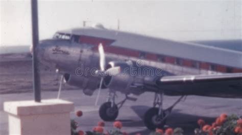 Vintage Propeller Driven Passenger Plane Taking Off Stock Footage Video Of Runway Aviation