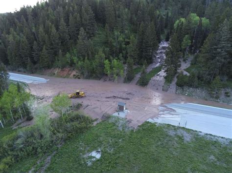 Teton Pass Roadway Collapses In Landslide Following Series Of