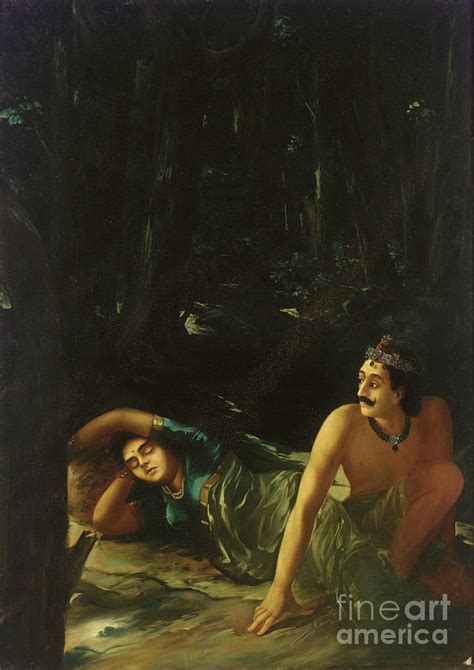 Nala And Damayanti Painting by Raja Ravi Varma - Pixels