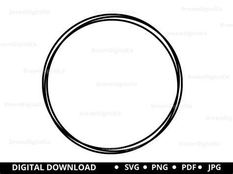 Papercraft Cricut Cut File Split Circle Frame Svg Geometric Frame Svg