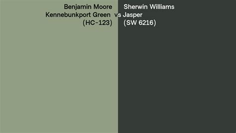 Benjamin Moore Kennebunkport Green Hc Vs Sherwin Williams Jasper