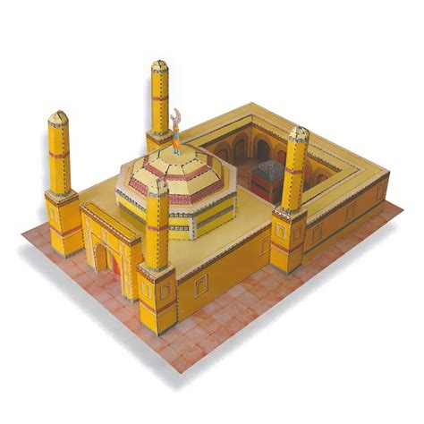 mezquita maqueta  recortar  armar casa fuji
