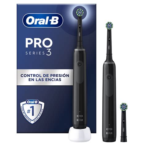 Oral B Pro 3 Pack Dúo de Cepillos Eléctricos Negros con 3 Recambios