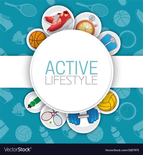 Active Healthy Lifestyle Background Royalty Free Vector