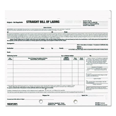 Printable Bill Of Lading Short Form Printable Form 2024