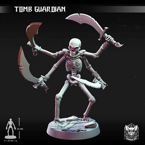 Stl File Tomb Guardian Skeleton 🪦 ・3d Printable Model To Download・cults