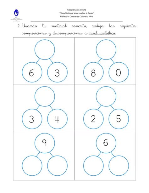 Componer y descomponer números profe social