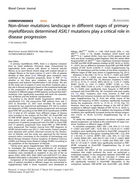 Pdf Non Driver Mutations Landscape In Different Stages Of Primary