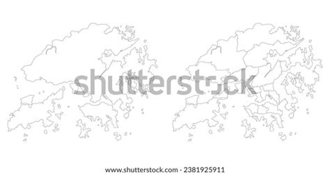 Hong Kong Map Map Hong Kong Stock Vector Royalty Free 2381925911 Shutterstock