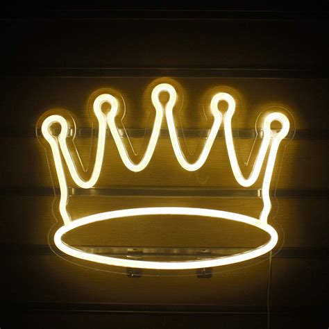 Wanxing Crown Neon Signs Led Crown Neon Light Large Wall Hanging Lights