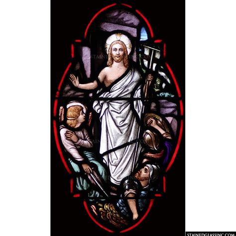 Resurrection Window Religious Stained Glass Window