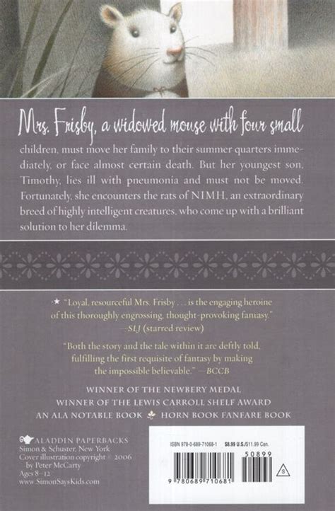 Mrs Frisby And The Rats Of Nimh Paperback