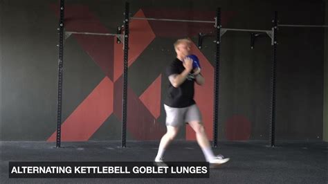 Alternating Kettlebell Goblet Lunges Youtube