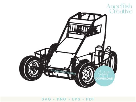 Speedway Speedcar Midget Svg Png Eps Pdf Files Digital Etsy Australia