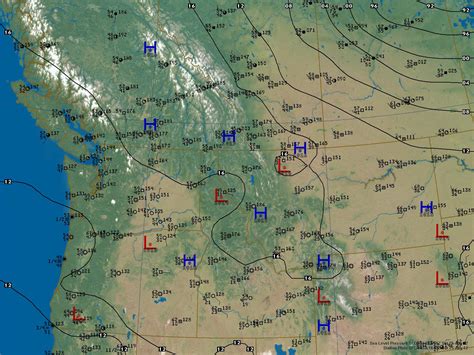 Surface plots Topography & Isobars