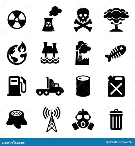 Iconos De La Contaminaci N Ilustraci N Del Vector Ilustraci N De