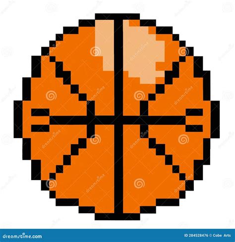 Basketball in Pixel Art Style.Basketball Vector Illustration. Pixelart ...