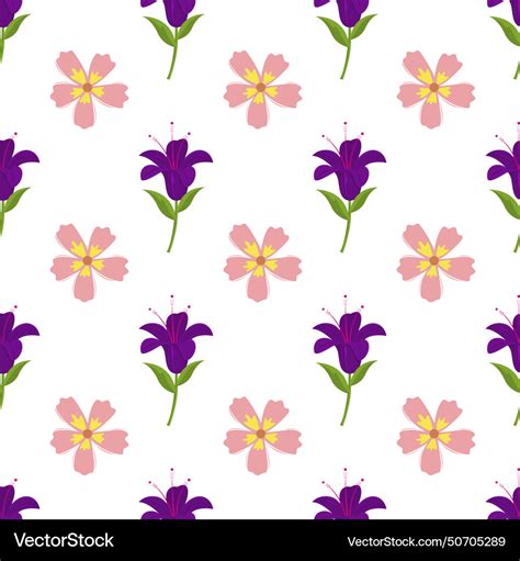 Free colorful small flowers pattern design Vector Image