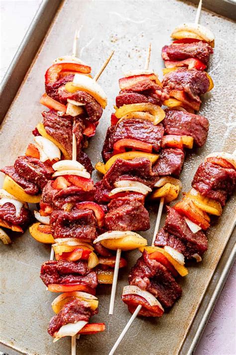 Juicy Steak Kabobs Recipe The Best Homemade Beef Kabobs