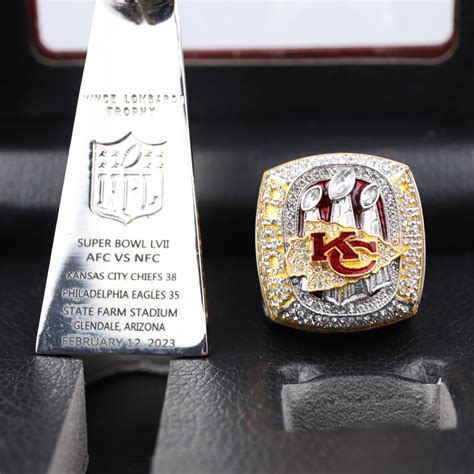 Hot Selling Replica Kansas City Chiefs Super Bowl Ring 2023 & Trophy ...