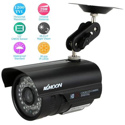 KKmoon CCTV Camera 1200TVL Outdoor Waterproof Night Vision Security ...