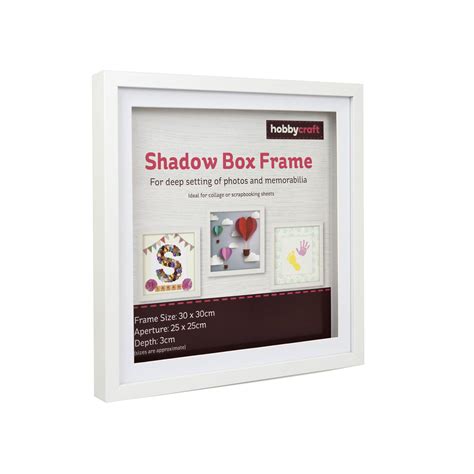 White Shadow Box Frame 30cm X 30cm Hobbycraft