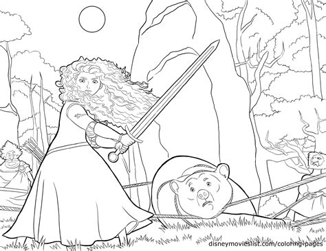 Disney Brave Coloring Pages At Free Printable