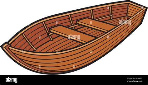 Wooden boat vector illustration Stock Vector Image & Art - Alamy