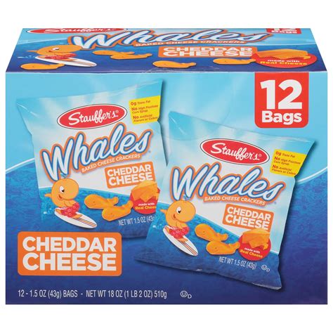 Stauffer's Cheddar Whales Baked Snack Crackers - Shop Crackers & Breadsticks at H-E-B