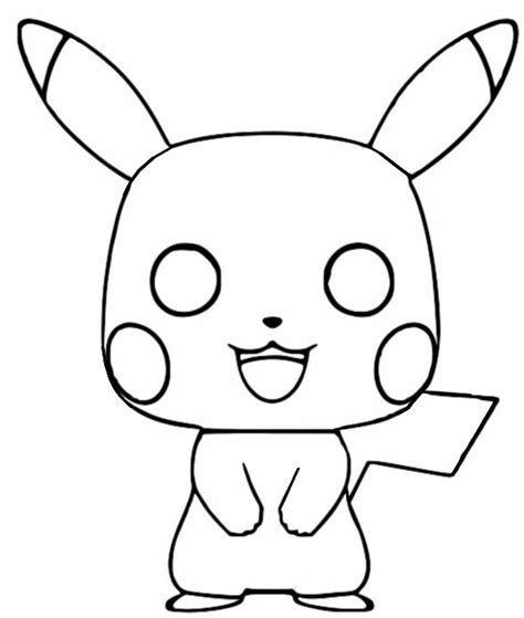 Coloring page Funko Pop Pokémon : Pikachu 5