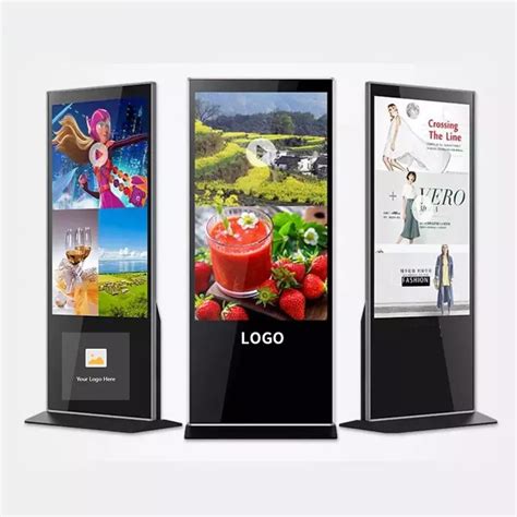 Moniteur Vertical K Cran Lcd De Pouces Sur Pied Kiosque Cran