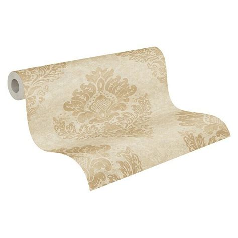 AS Creation Metropolitan Stories II Vliestapete Damask Beige Gold