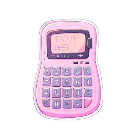 Premium Photo There Is A Pink Calculator With A Clock On The Display