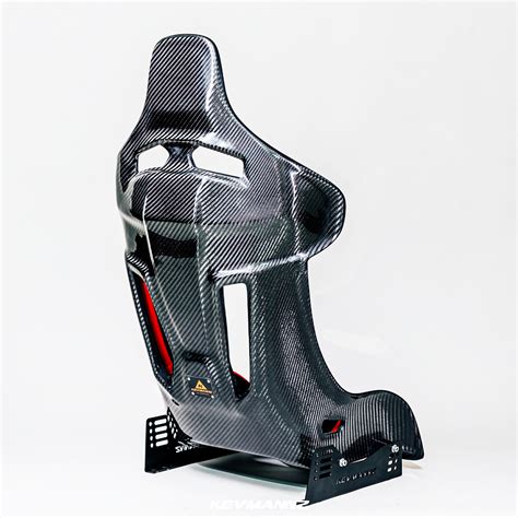 Carbon Fiber Seat Gt Max Series With Black Alcantara Padding Red