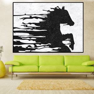 Large Abstract Horse Painting Canvas Wall Art Original - Etsy