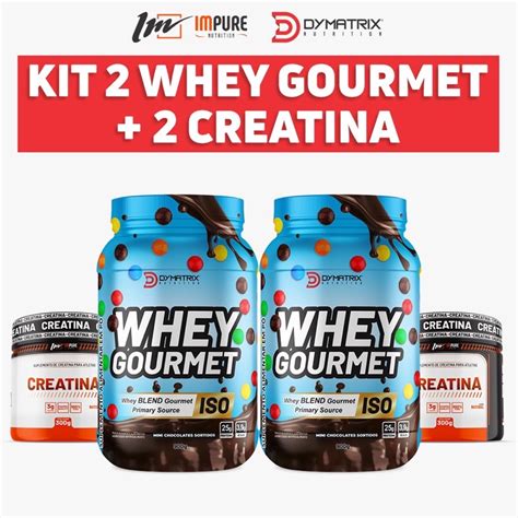 Kit Whey Iso Gourmet Dymatrix Creatina G Cada Impure