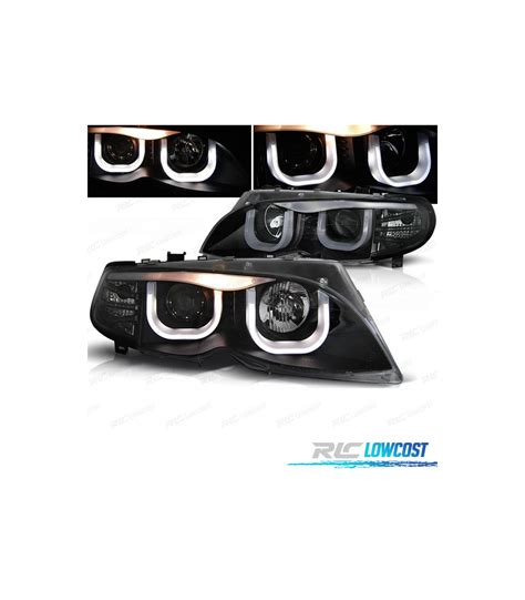 Faros Para Bmw Serie E P Ojos Angel Tube Light Led U Fondo Negro