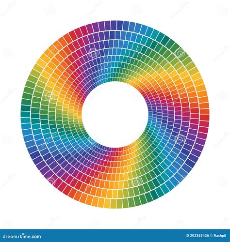 制作同心圆的彩色拼贴 全色谱彩虹虚线 库存例证 插画 包括有 漩涡 来回 胸肌 形状 线路 202363436