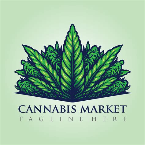 folha de cannabis para ilustrações vetoriais de mascote de logotipo