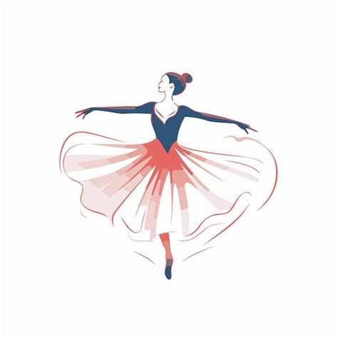 Premium Vector Beautiful Ballerina In A Tutu Vector Illustration