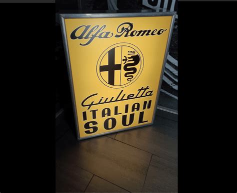 No Reserve Alfa Romeo Giulietta Illuminated Sign Pcarmarket