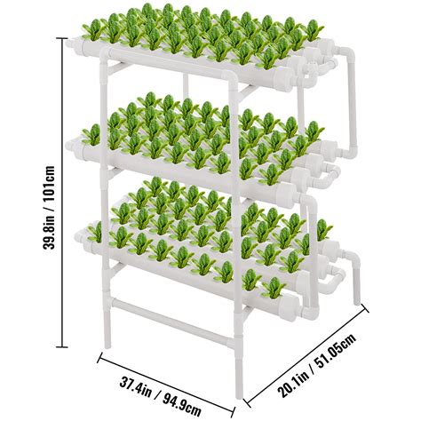 Hydroponic Grow Kit Pipes Layers Plant Sites Melons Hybrid