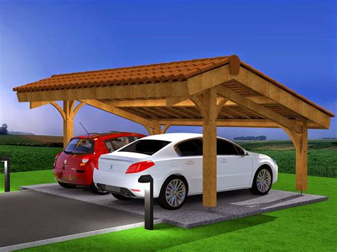 Mod Lisation Projet Carport Bois Voitures Avec Sketchup Pro