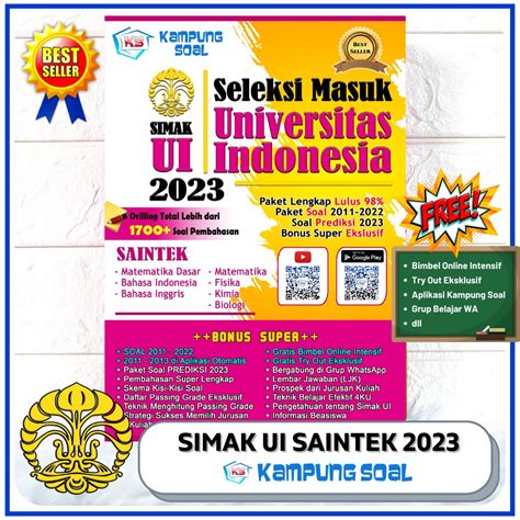 Jual New SIMAK UI SAINTEK 2023 By Kampung Soal Shopee Indonesia