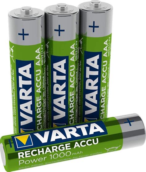 VARTA 5703 Pilas Recargables AAA NiMH 1000 MAh Pack De 4 Amazon